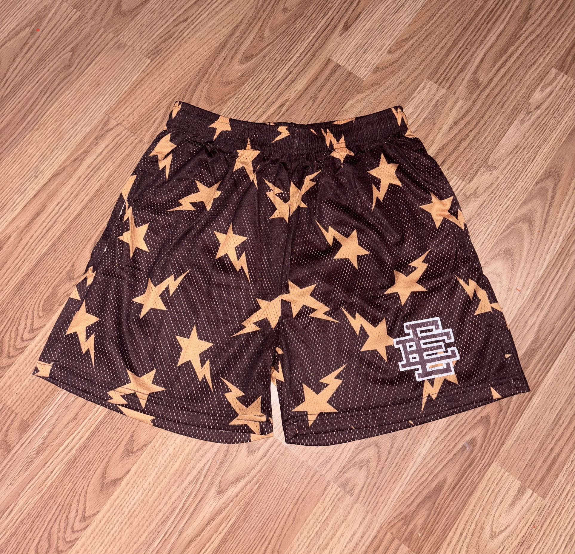 Eric Emanuel Miami X Bape Brown/Yellow Basic Shorts