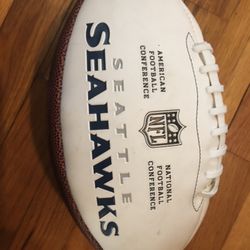 Autographed Seahawks Football