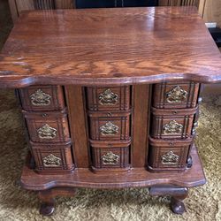 Custom Vintage 9 Drawer Wood Table