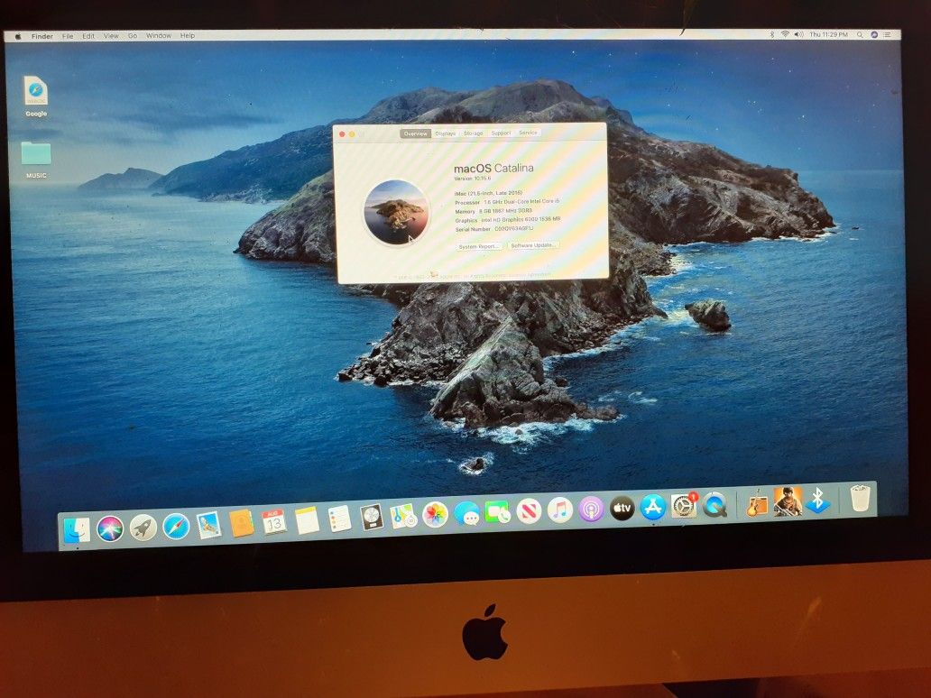 2015 iMac i5 8 gigs of ram 1tb