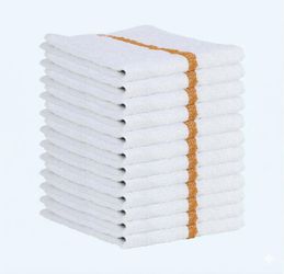 Barmop with Gold Strip Towel