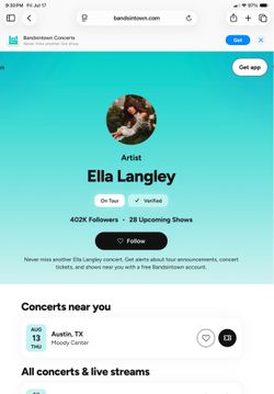 Ella Langley Tickets