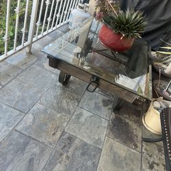 Wood And Glass Table 