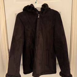 LIKE NEW! Braetan Jacket Coat Lined Full Zipper Hoodie Brown Size M