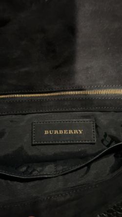 Black Leather Shoulder Purse Suede Interior And Leather Wallet