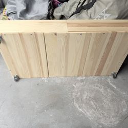 Storage W/glass Sliding Doors 