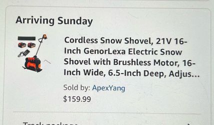 GenorLexa 21V Cordless Electric Snow Shovel
