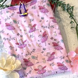 Book Kindle Sleeve Bag Cover 10x8in Princess Fairy Fairies Fabric Padded Quilted