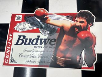 1996 Vintage Budweiser Ray Mancini sign