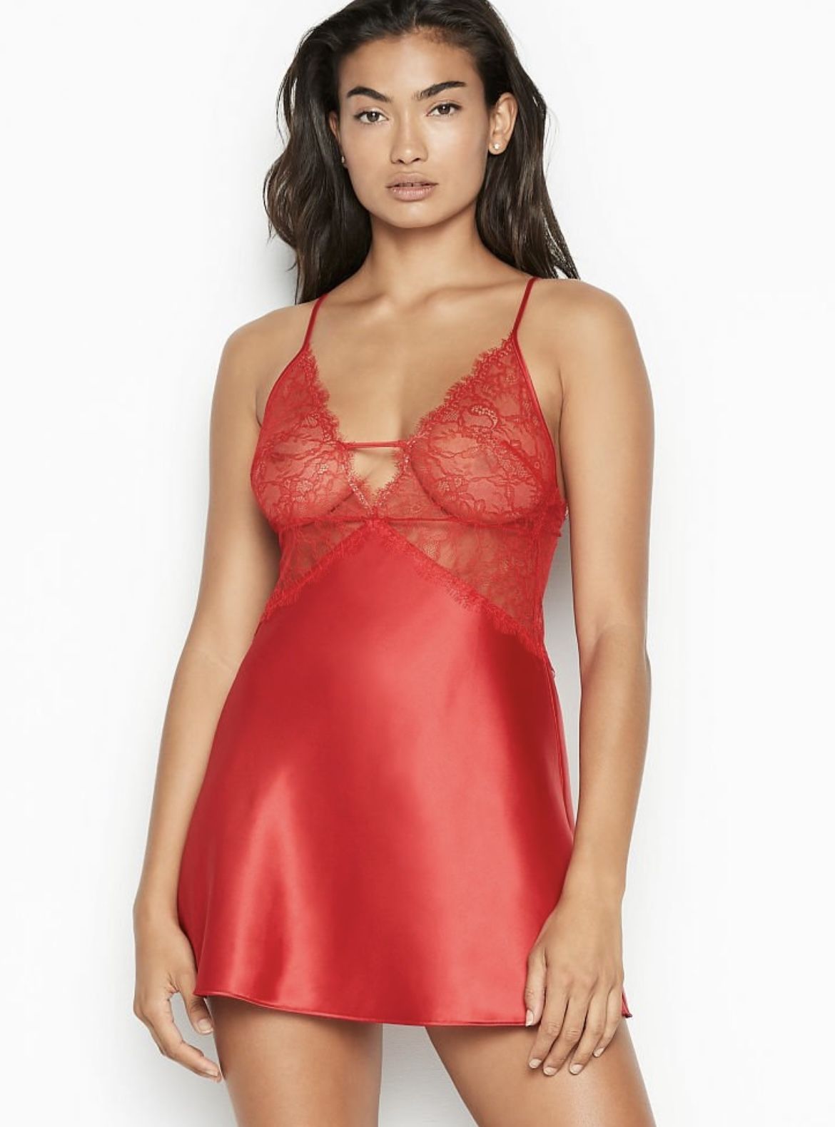 Victoria Secret Lace plunge Slip