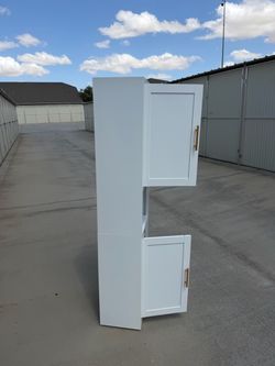 White bathroom cabinet