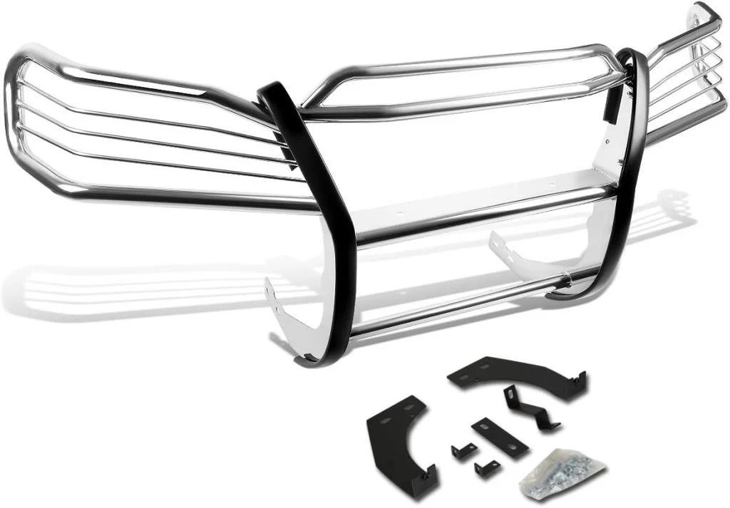 DNA Motoring GRILL-G-001-SS Chrome Front Bumper Brush Grille