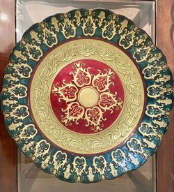 Round Hand Painted Serving Platter 