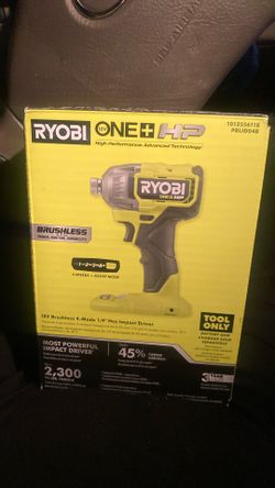 Ryobi One + Ho 18v Brushless 1/4 Hex Impact Driver