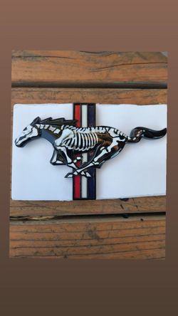 Ford Mustang Grill Ponies - HAND AIRBRUSHED
