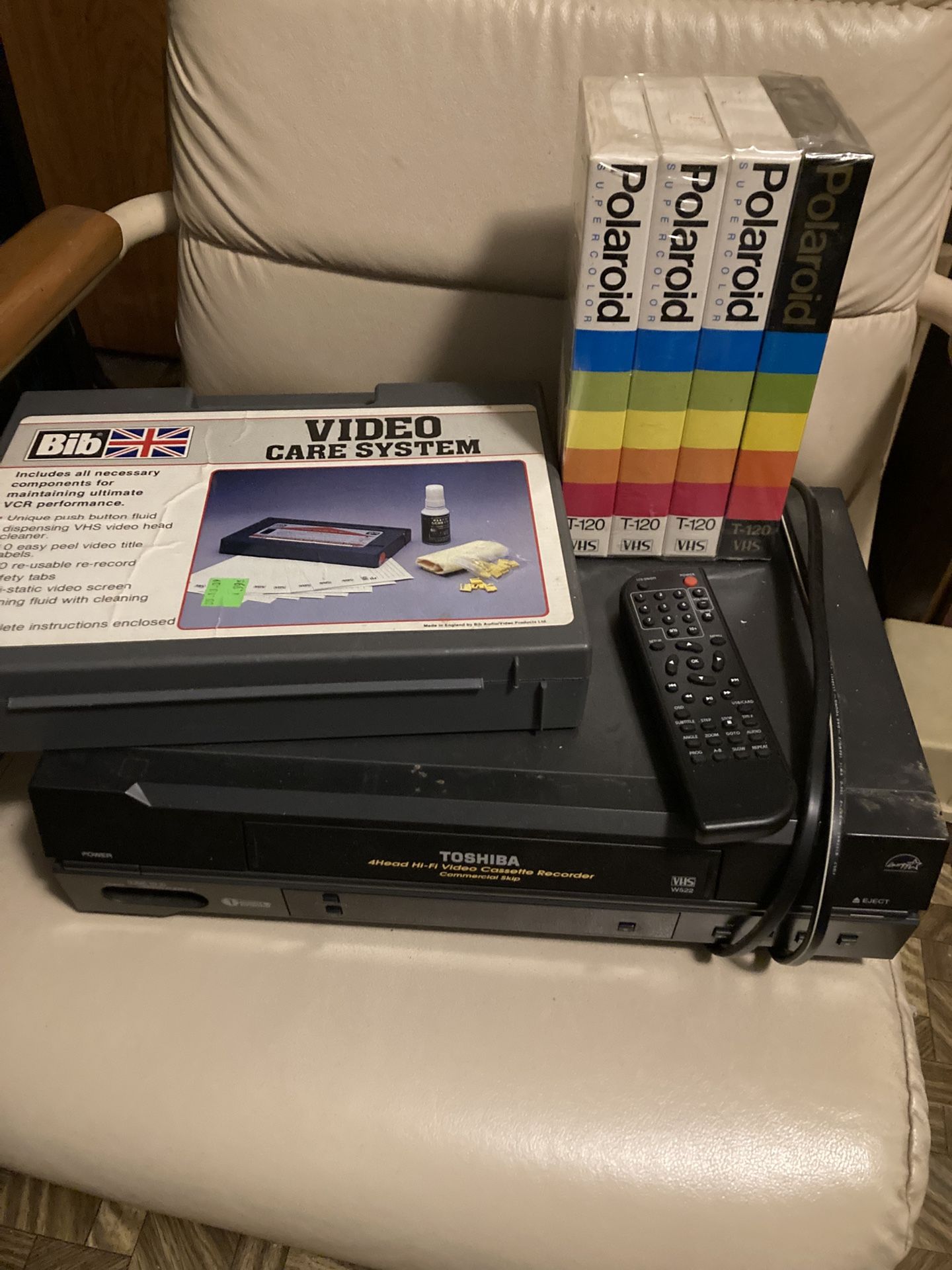 VCR With New VHS Blanks Cleaning
