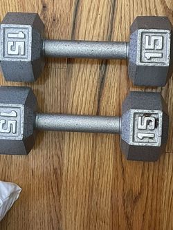 Set Of 15 Pound Dumbells 