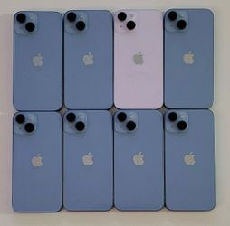 Lot of 8 Apple iPhone 14 128gb Unlocked Mixed