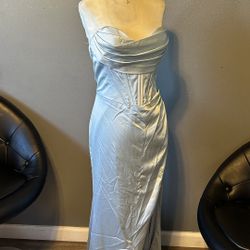 Light Blue Corset Dress