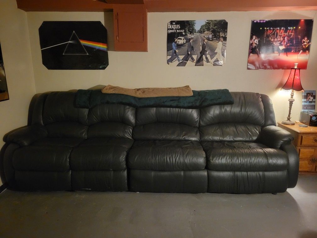 Lazyboy Xtra Long Leather Couch