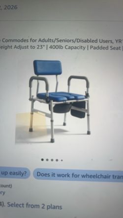 New VOCIC drop arm bedside commode for adults/seniors/disabled users. Why are 11LITE wide adjust to 22.8 inches/height adjust to 23 inches/400 pound c