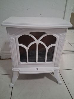 Homcom White Fireplace Heater