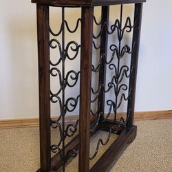 Wine Rack- Wood & Metal