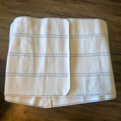 White Abdominal Binder Support Wrap
