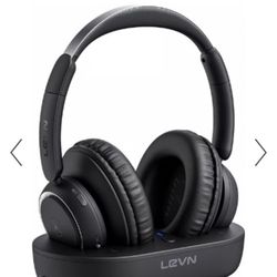 Levn Wireless Bluetooth Headphones w/ TV Transmitter & Charging Base for Seniors