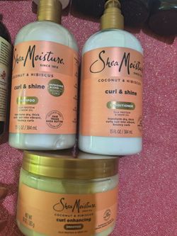 Shea moisture coconut and hibiscus shine curl