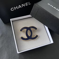  Classic Double C Blue Brooch 