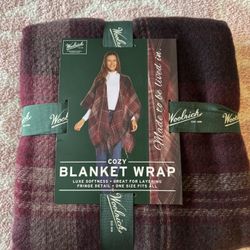 NWT Woolrich Cozy Blanket Wrap Womens One Size  Scarf Shawl