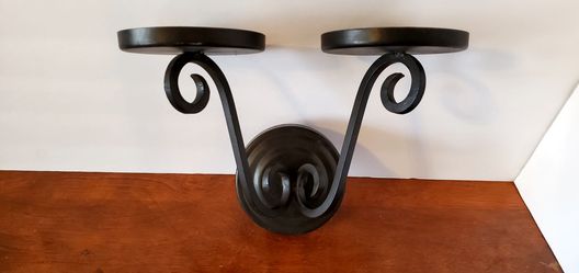 Metal double wall candle holder
