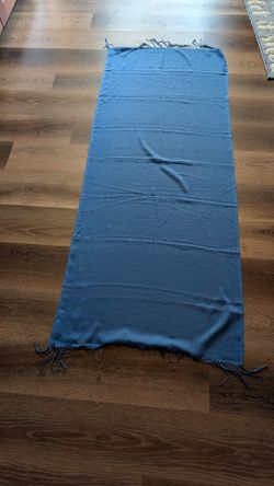 Blue Shawl with Fringe