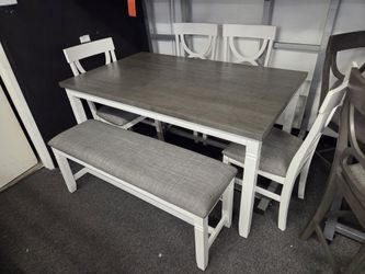 Brand NEW Dining Set Table, 4 Chairs & Bench $499