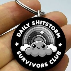 Emotional Cloud Surviver Club Hot Cute Stainless Steel Keychain 