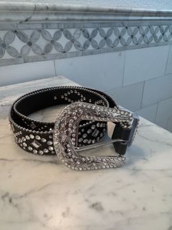 Black Rhinestone Western Studded Belt – Size Small – Brand New