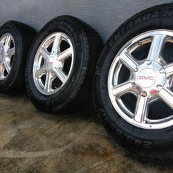 17"WHEELS AND TIRES FOR 2008 GMC ENVOY,TIRE SIZE (245/65/17),IN VERY GOOD CONDITION,MAY FIT DIFFERENT YEAR OR MODEL,PLEASE CALL OR TEXT