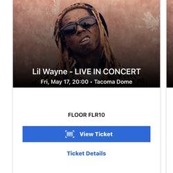 3 Floor Seats To Lil Wayne tickets. 