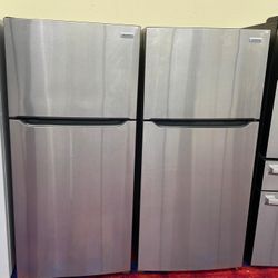 Frigidaire Stainless Steel Top And Bottom Refrigerator And Freezer