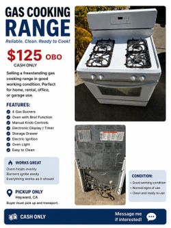 Gas Cooking Range