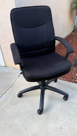 Black Fabric Office Chair with Wheels OFFERS WELCOME