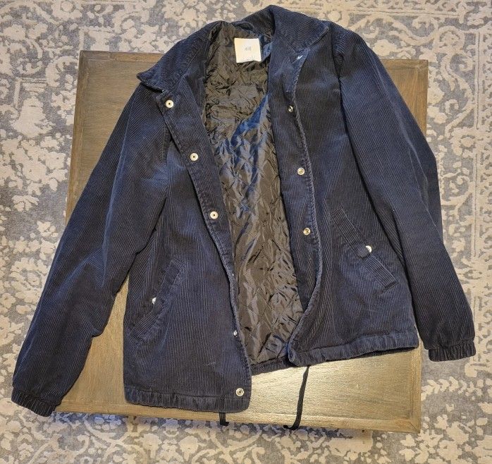Navy Corduroy Jacket (Small)