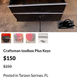 Craftsman toolbox Plus Keys