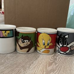 New Gibson Looney Tunes Mugs - Tweety Bird, Tasmania Devil, Sylvester Cat