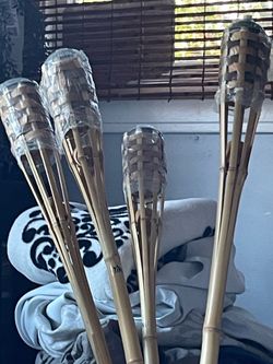 4 tiki torches
