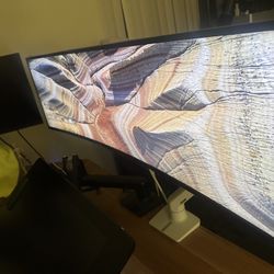 LG 49WQ95C-W UltraWide 49 Inch Curved Gaming Monitor 32:9 Dual QHD 5120 x 1440p 144hz Nano IPS, Compatible AMD FreeSync Pro & NVIDIA G-Sync, Built-in 