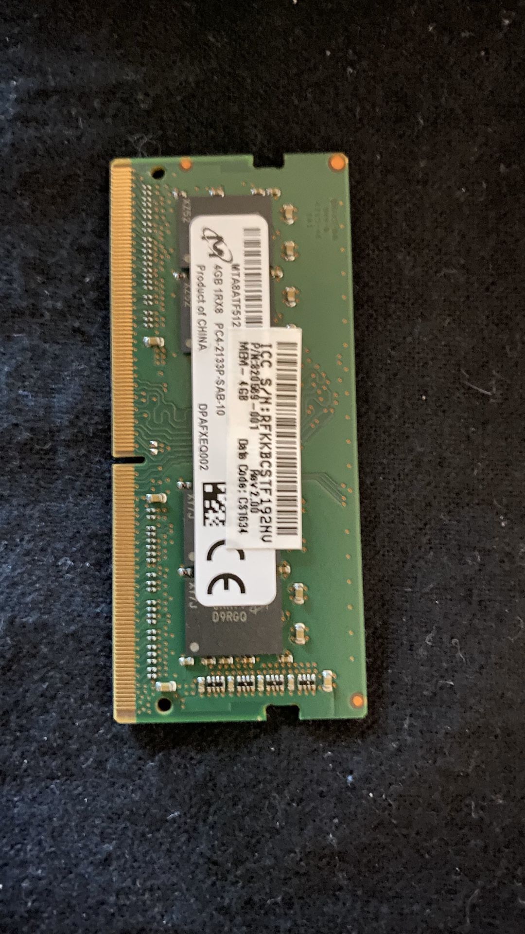 Micron or SK Hynix 1rx8 pc4 2133p DDR4 SODIMM - New - Removed for upgrade
