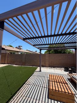 12’x10’ Modern Metal Pergola
