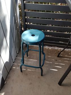 2 Blue Bar Stools